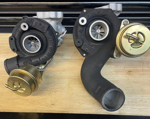 Ko3 OEM rebuilt turbos with new wastegates and melett chra